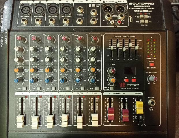 Mesa de som soundpro mx80 usb