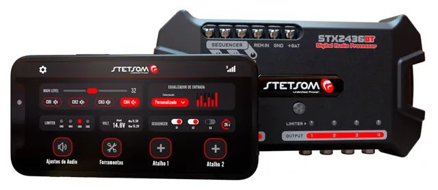 Processador STX2436BT bluetooth sequenciador Stetsom Novo 1 ano de garantia stx2436