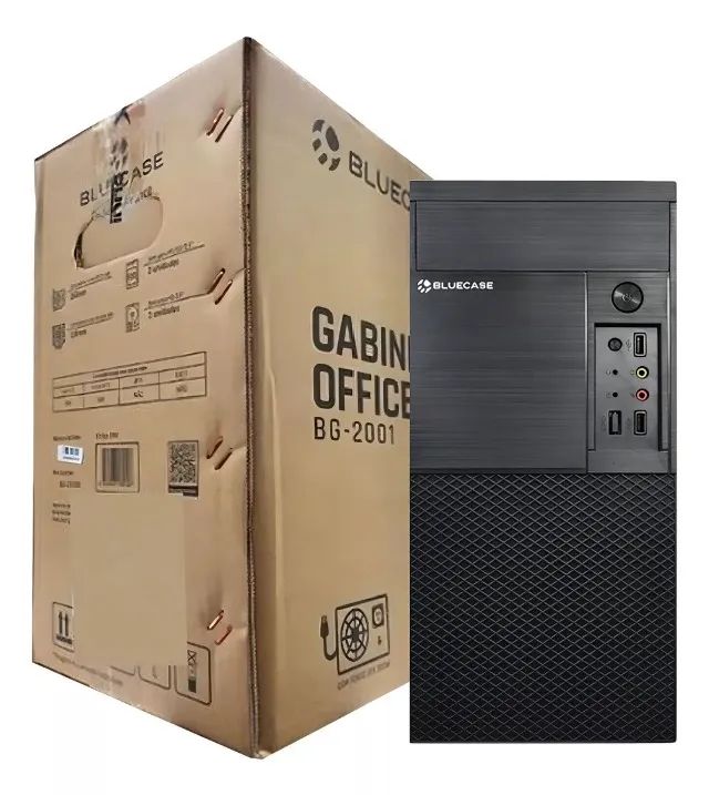 Gabinete com Fonte 200W BG-2001 Preto Bluecase Loja Coimbra Computadores Monte Seu Pc Aqui