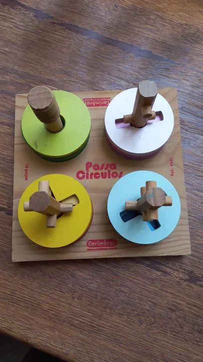 Brinquedo educativo passa círculos