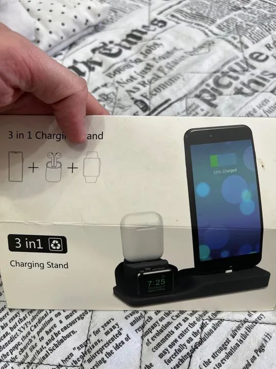 Base de Carregamento 3 em 1 para Celular, Relógio e Airpods - Foto 4