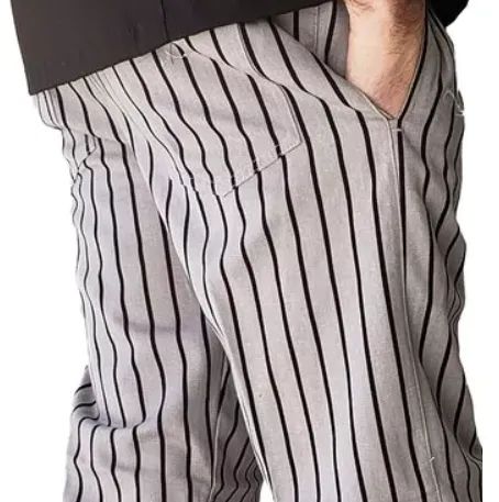 Calça de chef importada. MODO INDUMENTARIA - CALÇA STRIPES CINZA E PRETO - Foto 3