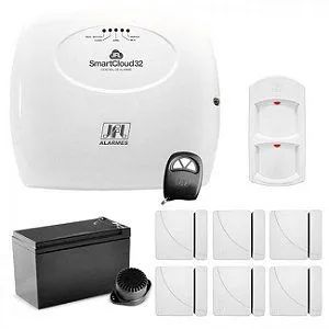Kit Alarme Residencial JFL SmartCloud 32 - 6 Sensores