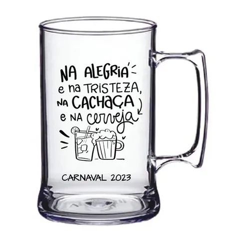 caneca de chopp acrilico transparente personalizada  - Foto 5