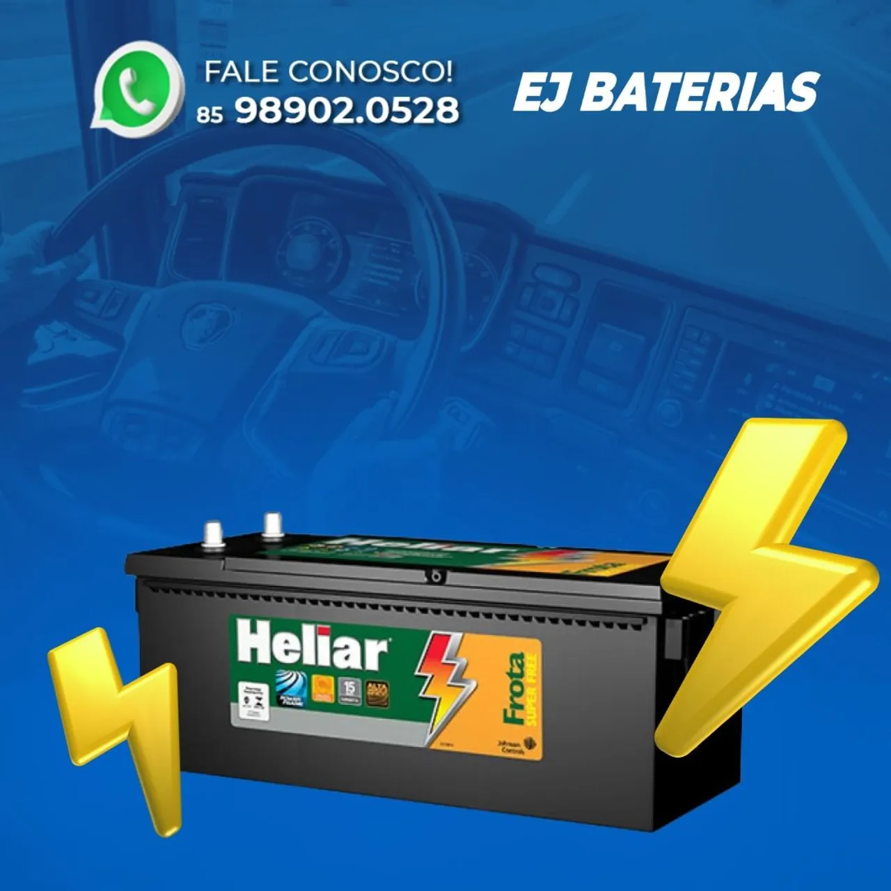 Bateria 150 amperes heliar de ônibus