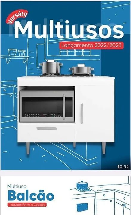 O Balcão Multiuso 1 Porta 1 Gaveta  - Foto 3