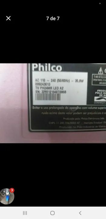 TV Philco led digital 24 polegadas Tela quebrada só 70 reais  - Foto 6