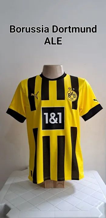 Camisa Borussia Dortmund 1&1 - Tamanho M - Unissex
