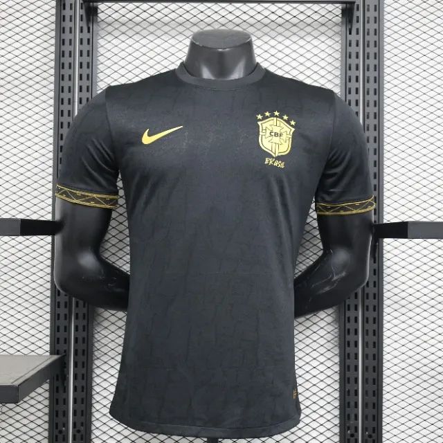 Camisa Brasil Versão Jogador Especial Negra 2023 - Roupas - Praia