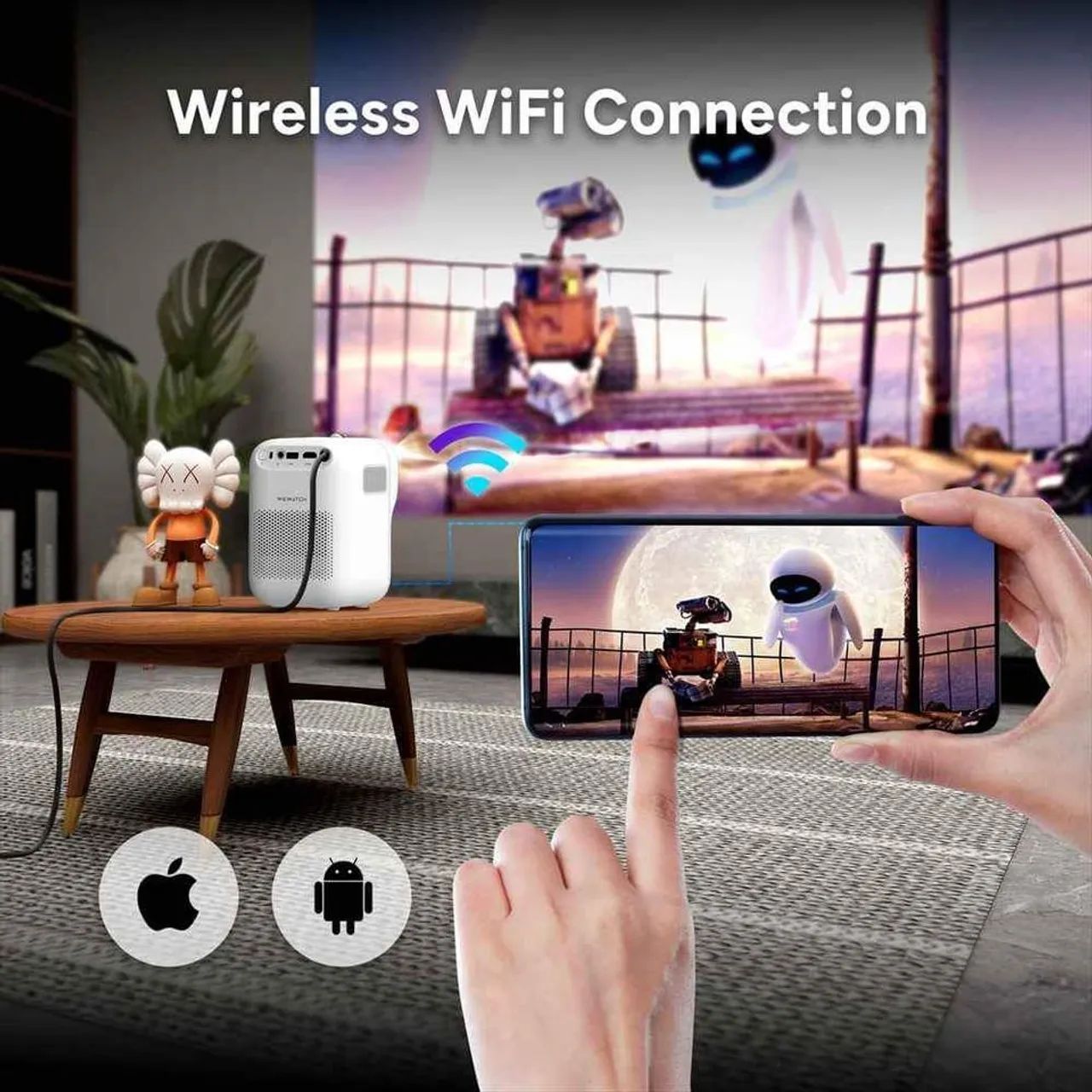 Projetor Portátil Wewatch V30/Fullhd 1080p Nativo/5000 Lumens/wifi 5g/Imagem De Cinema - Foto 5