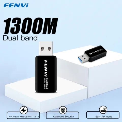 Adaptador Wireless Fenvi Edup E Usb 3.0 Dual 2.4g E 5g 1300mbps - Foto 4