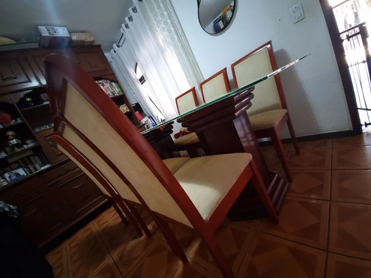 Mesa Tampo Vidro Móveis Campo Largo - Foto 3