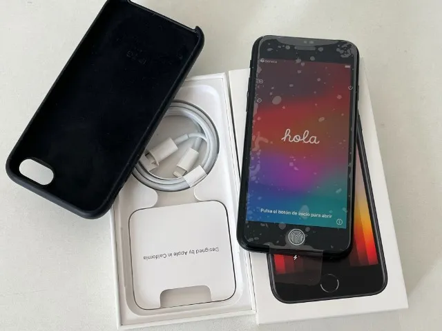 Apple iPhone SE 3ª terceira Geração 2022 A15, 256 Gb Meia-noite - C/ Capa, Caixa e Nota