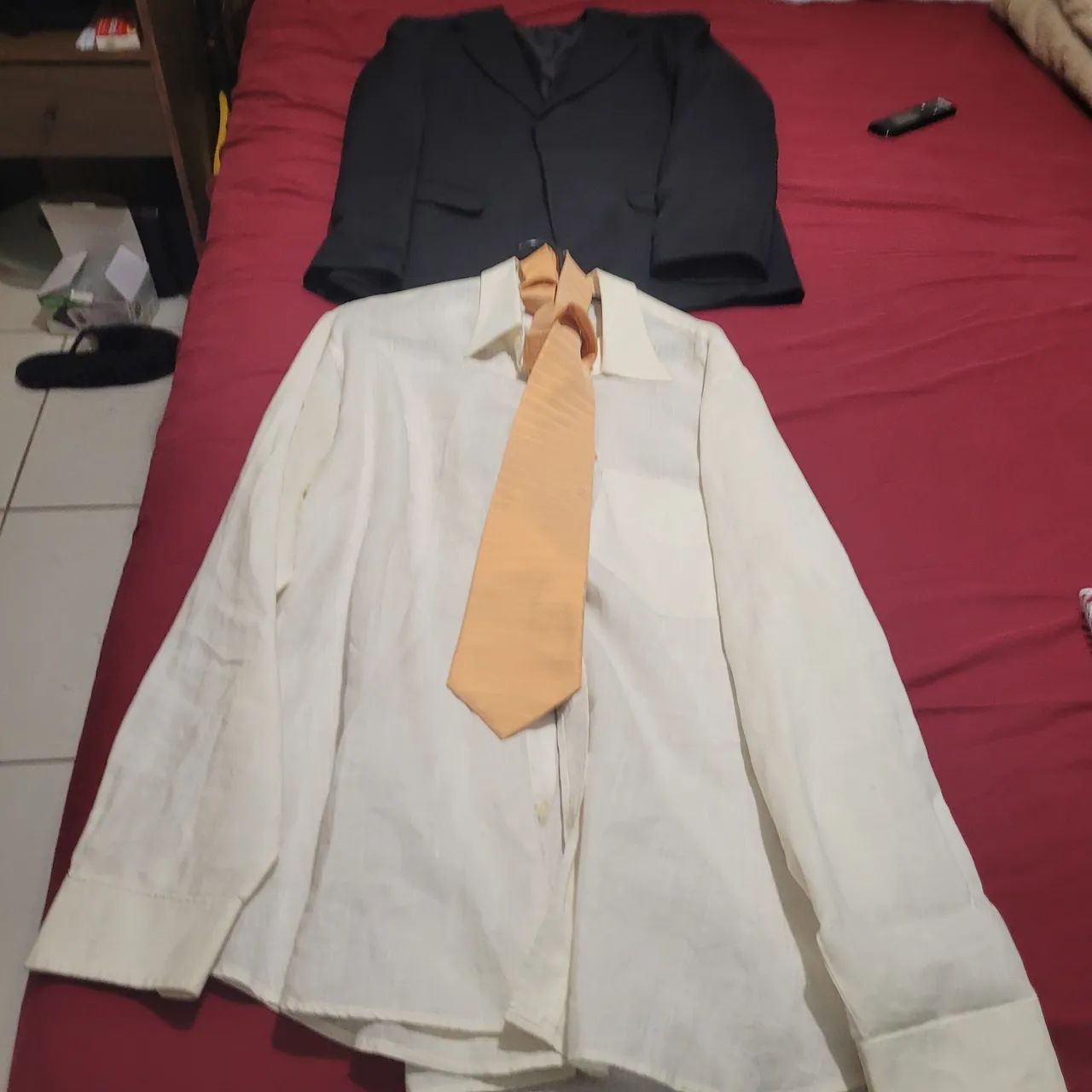 Blazer 16 anos com gravata e camisa de linho - Foto 3