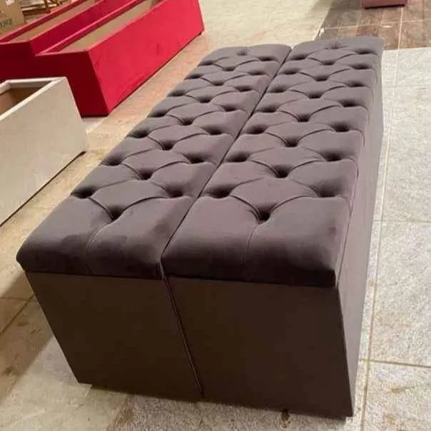 Banco baú estofado - Decoração e funcionalidade!