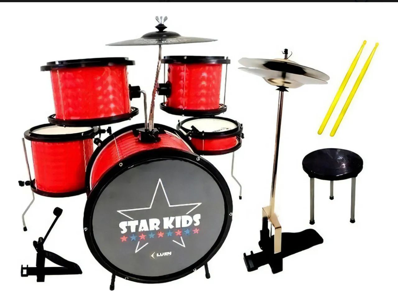 Bateria Infantil Star Kids - Brinquedo Musical