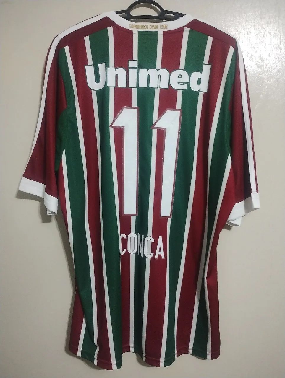 Camisa Fluminense original Adidas 2014 jogador Conca, tamanho G - Foto 4