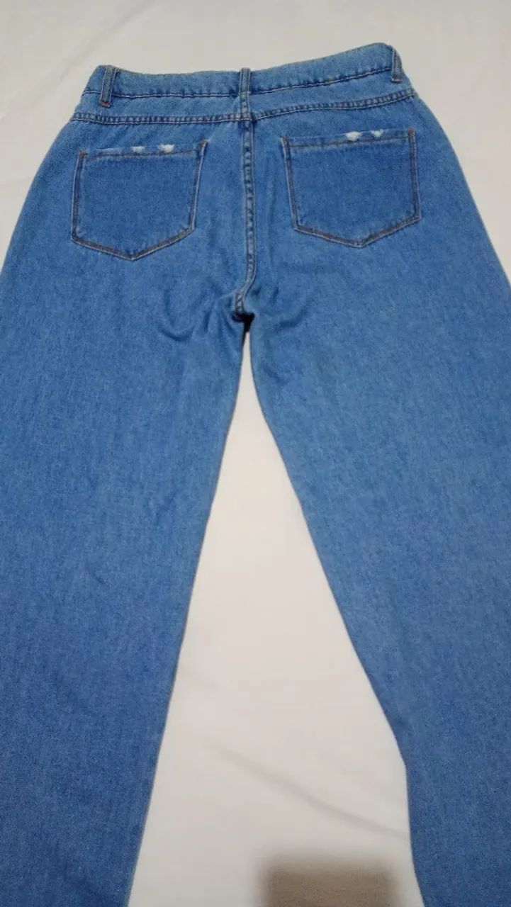 Calça Jeans Wide Leg com Bolsos Frontais  - Foto 3