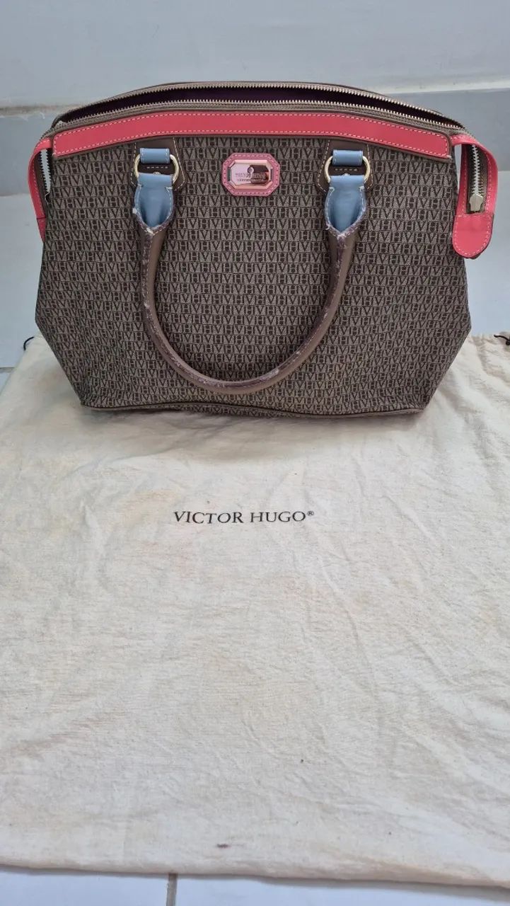 Bolsa Victor Hugo Original Modelo Corsa Monograma - Foto 2