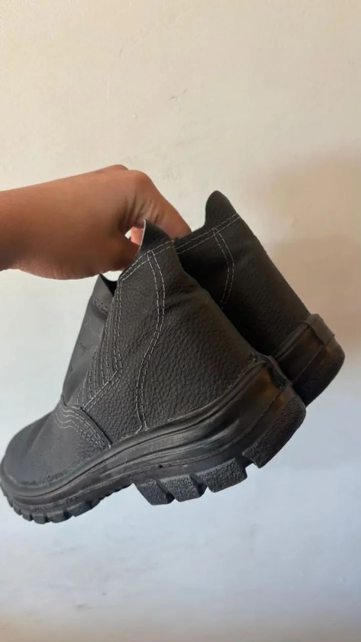 Botina De Trabalho De Couro - Foto 3