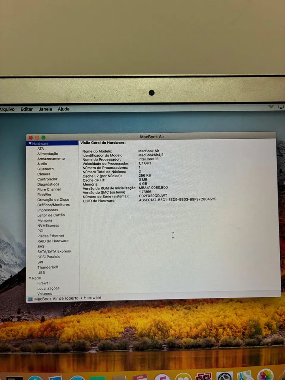MacBook  Air 13 pol i7 ano2011 estado de novo - Foto 3