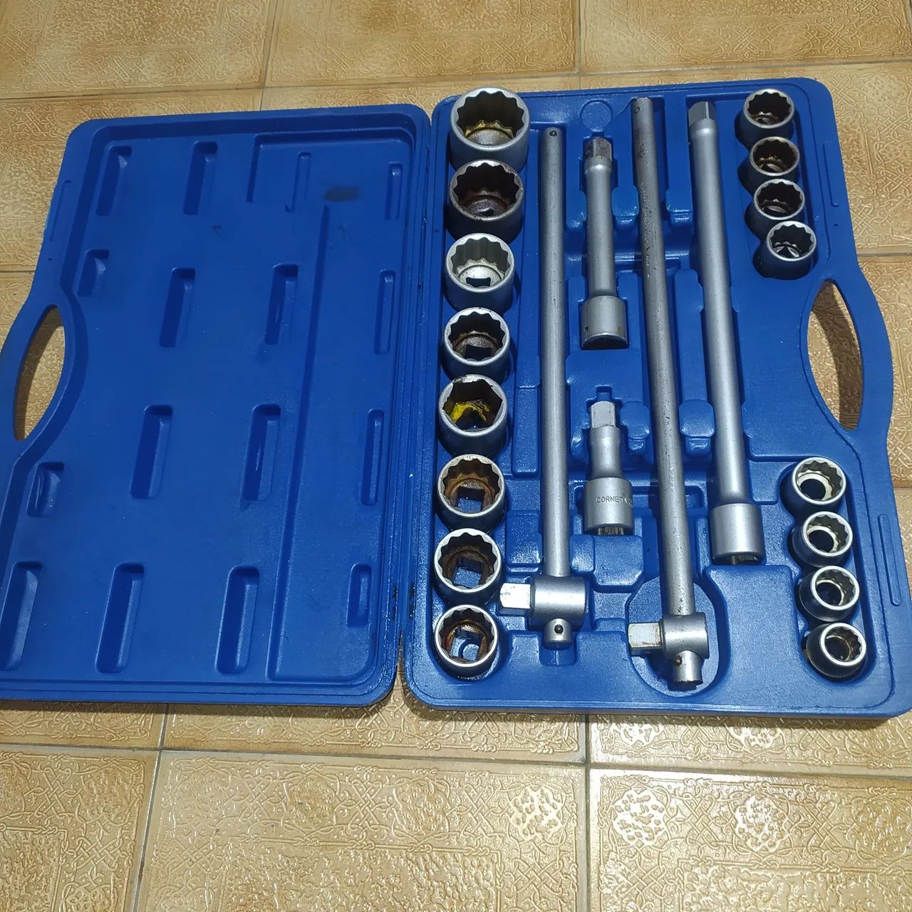 Kit mala de socketes " CORNETA" encaixe 3/4" 22 peças. - Foto 2