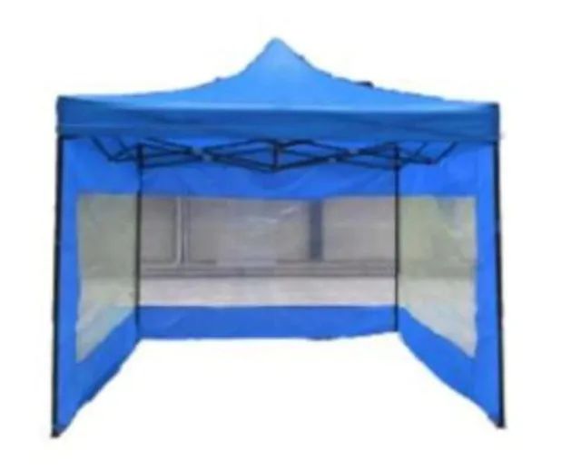 Gazebo 3x3 com lateral lisa azul ou azul com transparente (Aço galvanizado) - Foto 3