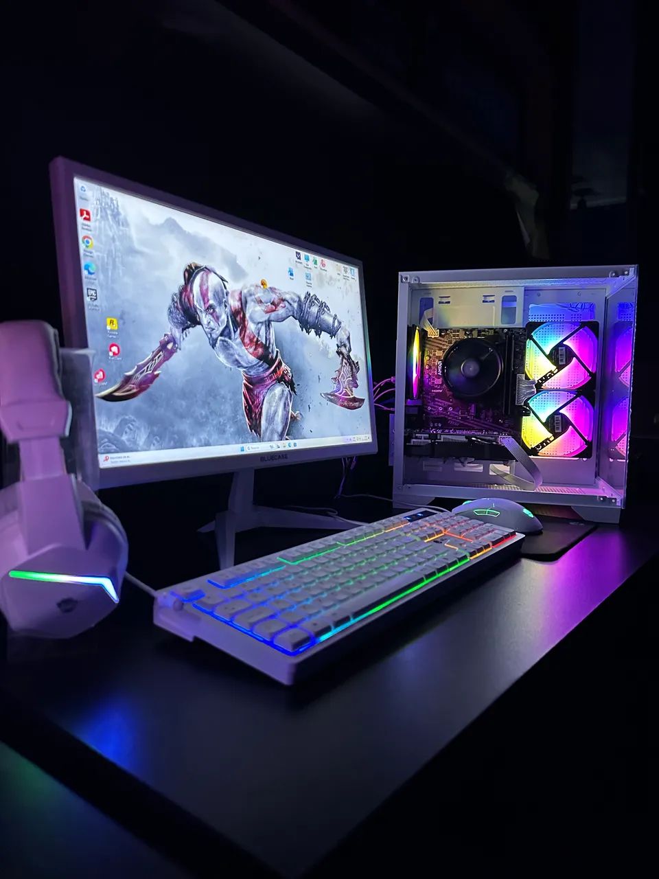 Pc Gamer completo Ryzen 5 5500 + RX580 8GB novo lacrado 1 ano de Garantia 