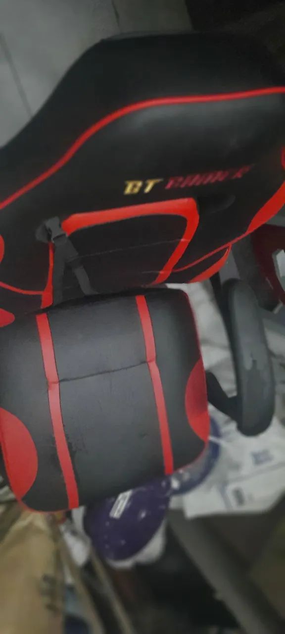 Cadeira Gamer Ergonômica Preta e Vermelha - Foto 2