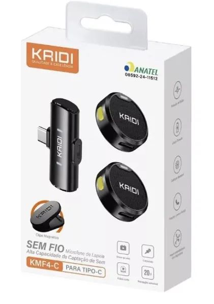 Lapela com 2 microfones - KAIDI