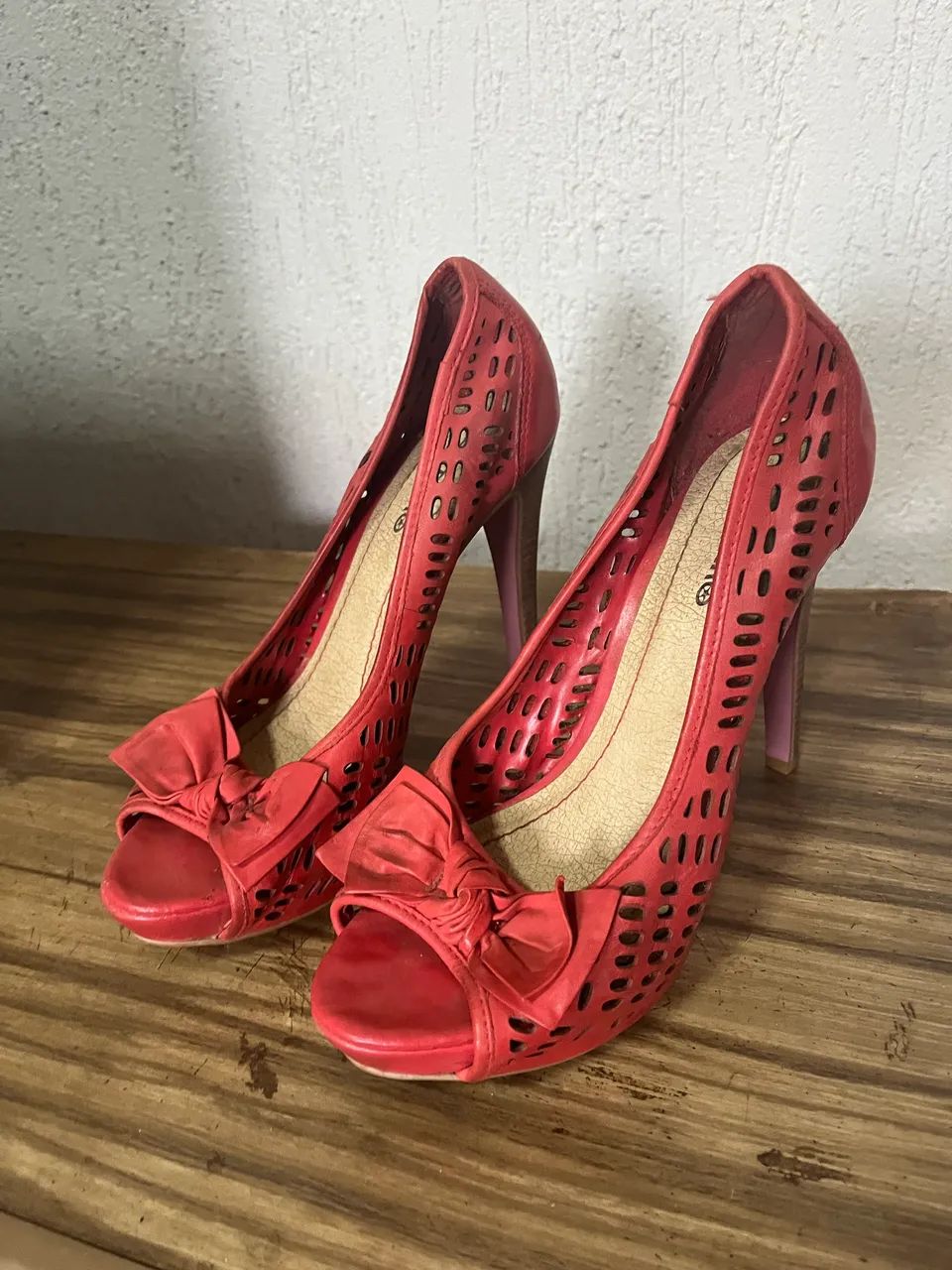 Sapato de salto 15 vermelho  n38 - Foto 2