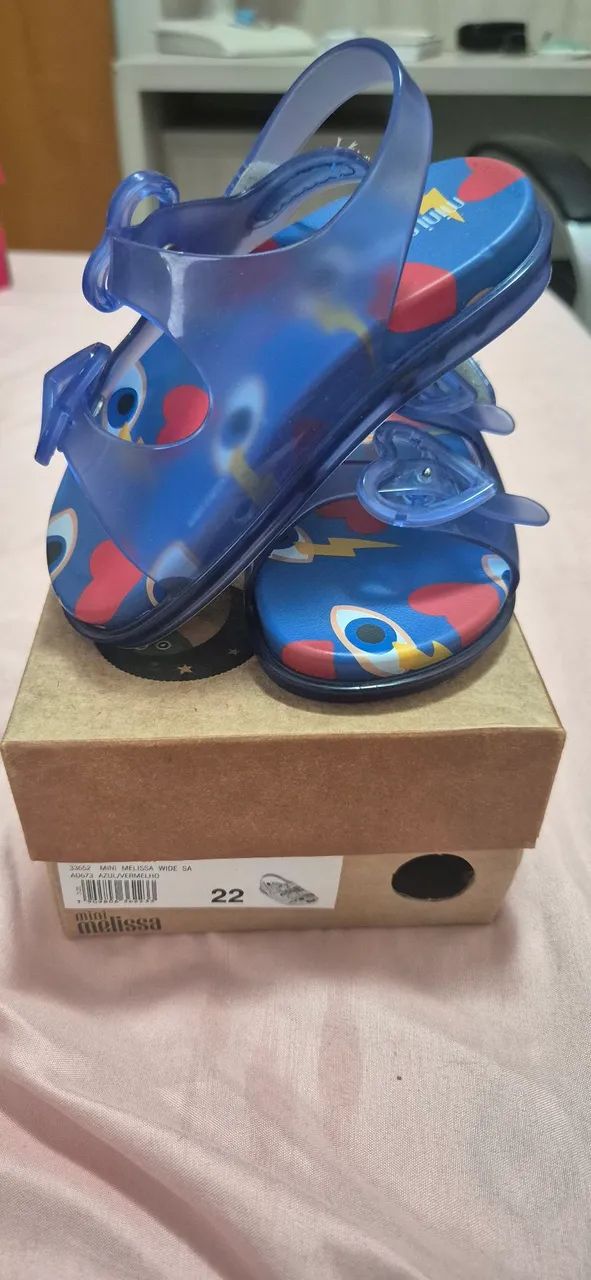 Mini Melissa Azul/Vermelho nova - n° 22