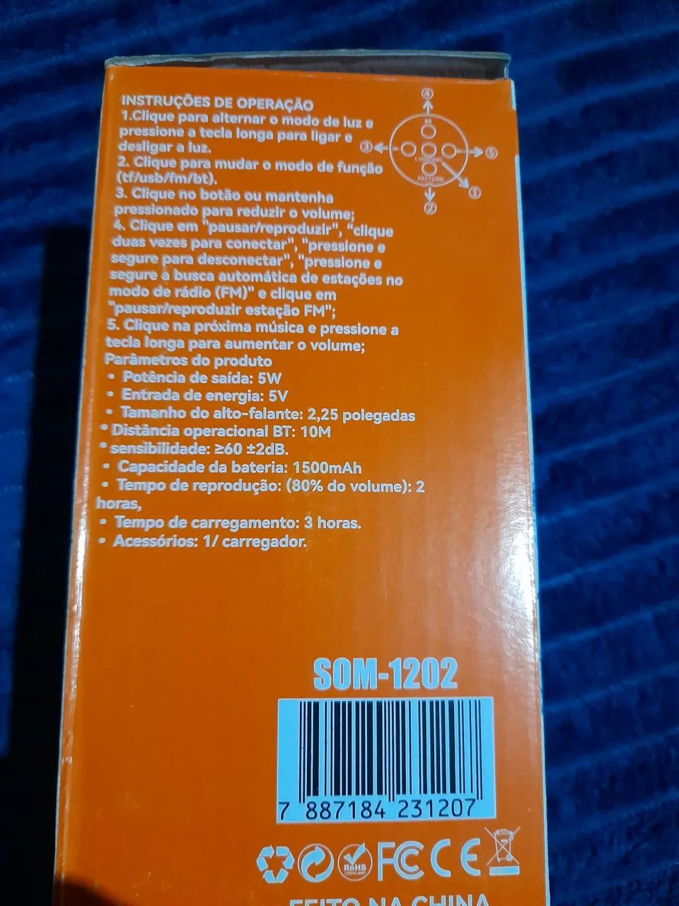 Caixa de Som Bluetooth Portátil Newion - SOM-1202 - Foto 2