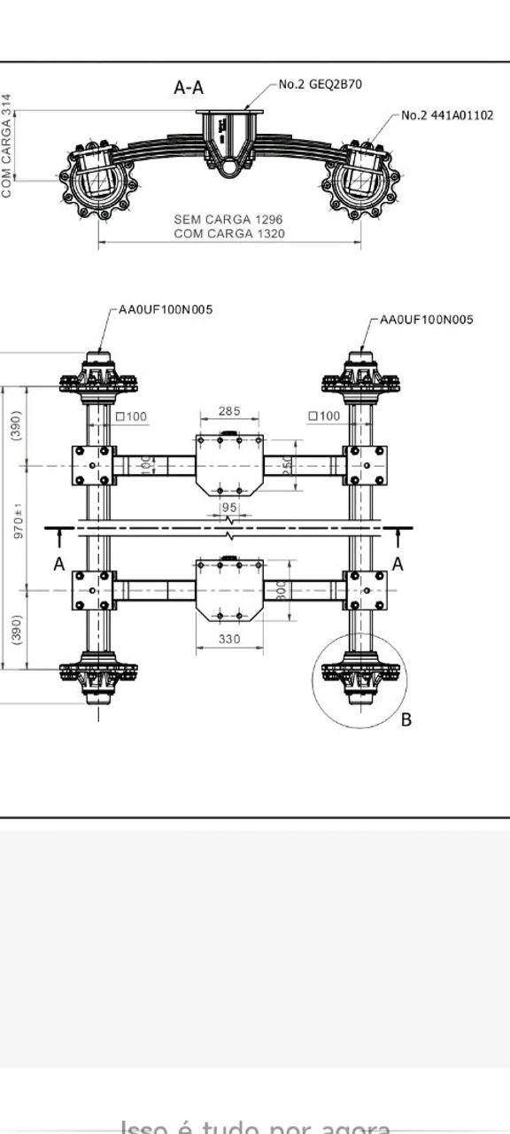 EIXO DUPLO P TRATOR OU VAGÃO DE RACAO - Foto 4