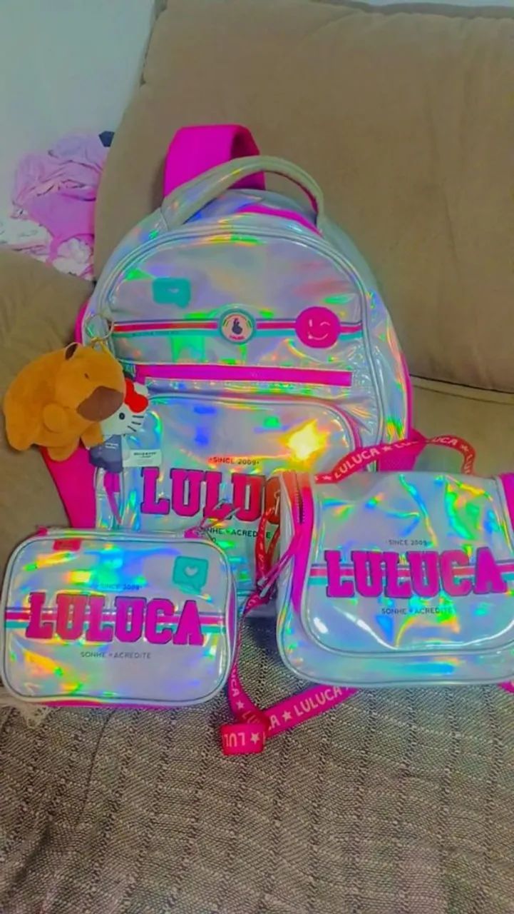 Kit mochila holográfica Luluca