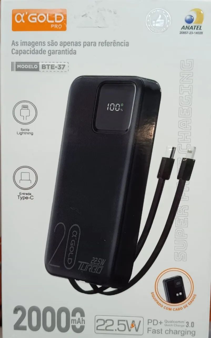 Cabo Tipo C - 5A Max A'Gold Premium Metal Force usb-c ..Leds - Foto 4