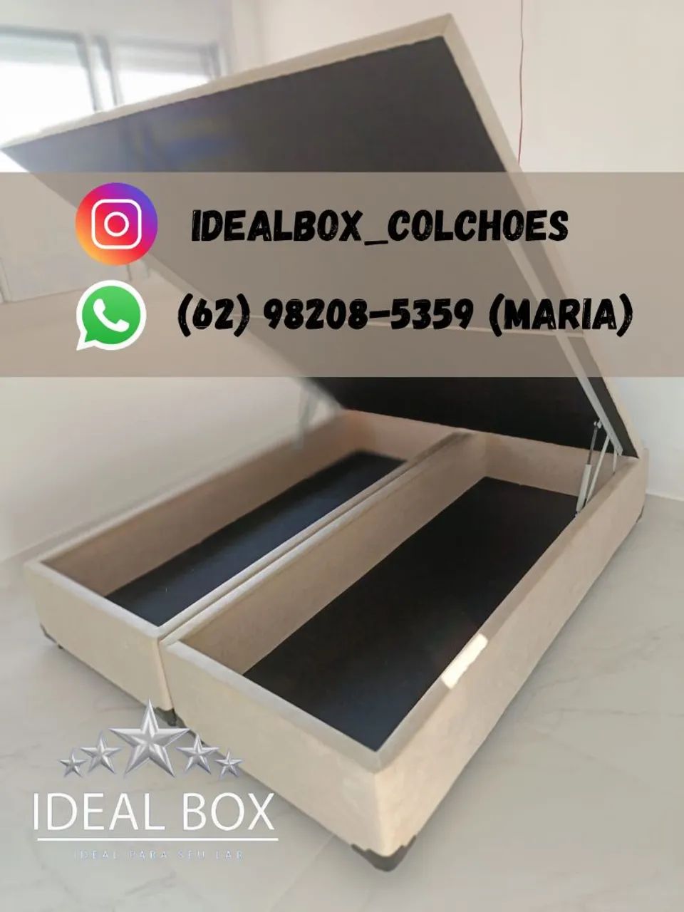 BOX BAÚ QUEEN SIZE158X198 COM 1 ANO DE GARANTIA. 