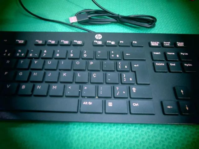 Teclado HP USB ABNT2 - Ótimo Estado, Silencioso, Confortável e Barato! - Foto 5