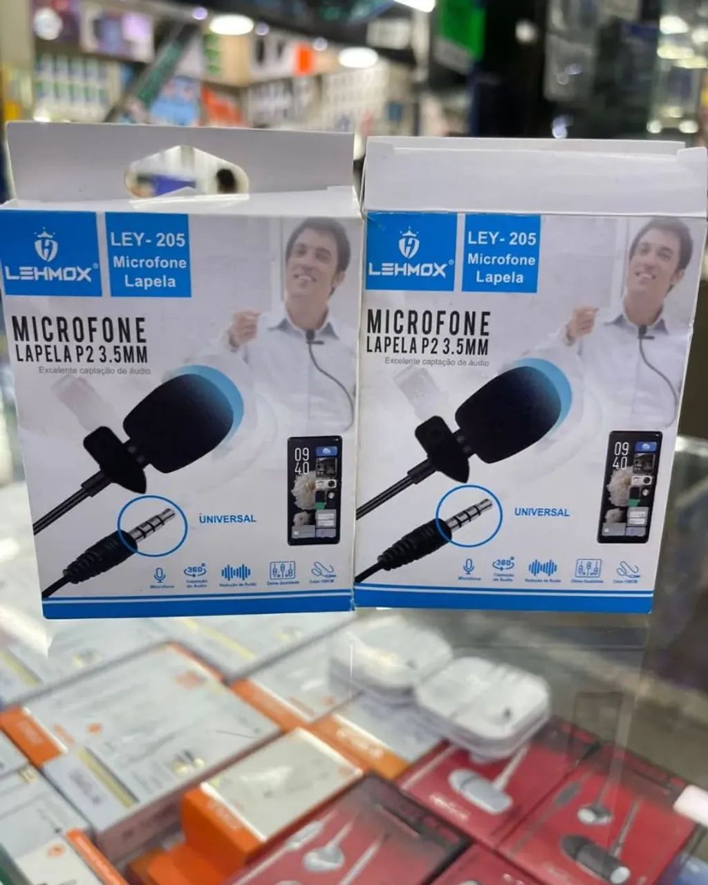 Microfone Lapela Com Fio P2 3.5mm LEHMOX LEY-205