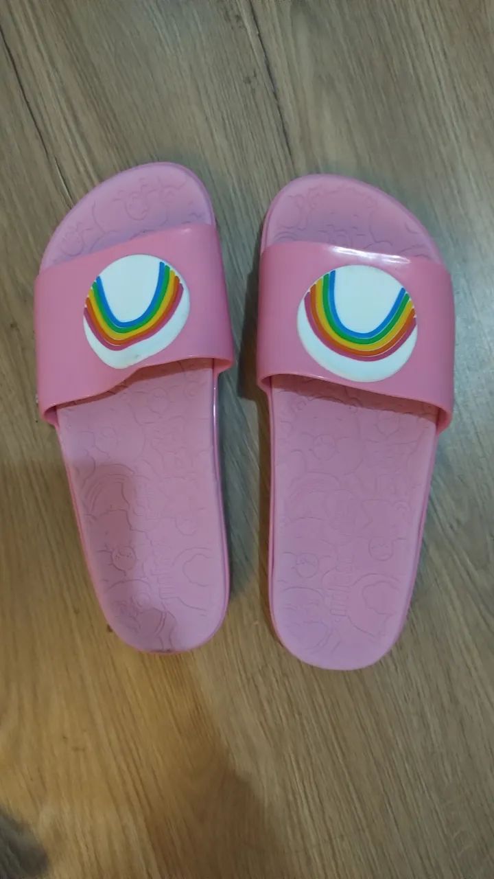 Chinelo Slide Care Bears Rosa