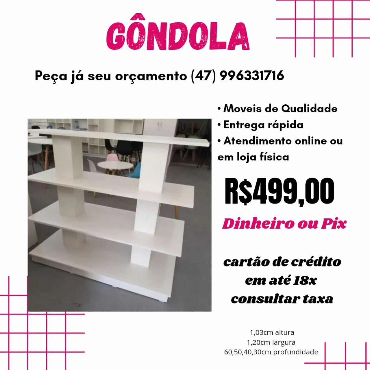 Gôndola 100%Mdf