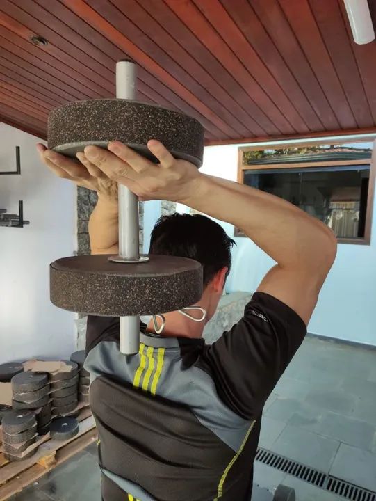 Halteres de Concreto com Revestimento de Borracha