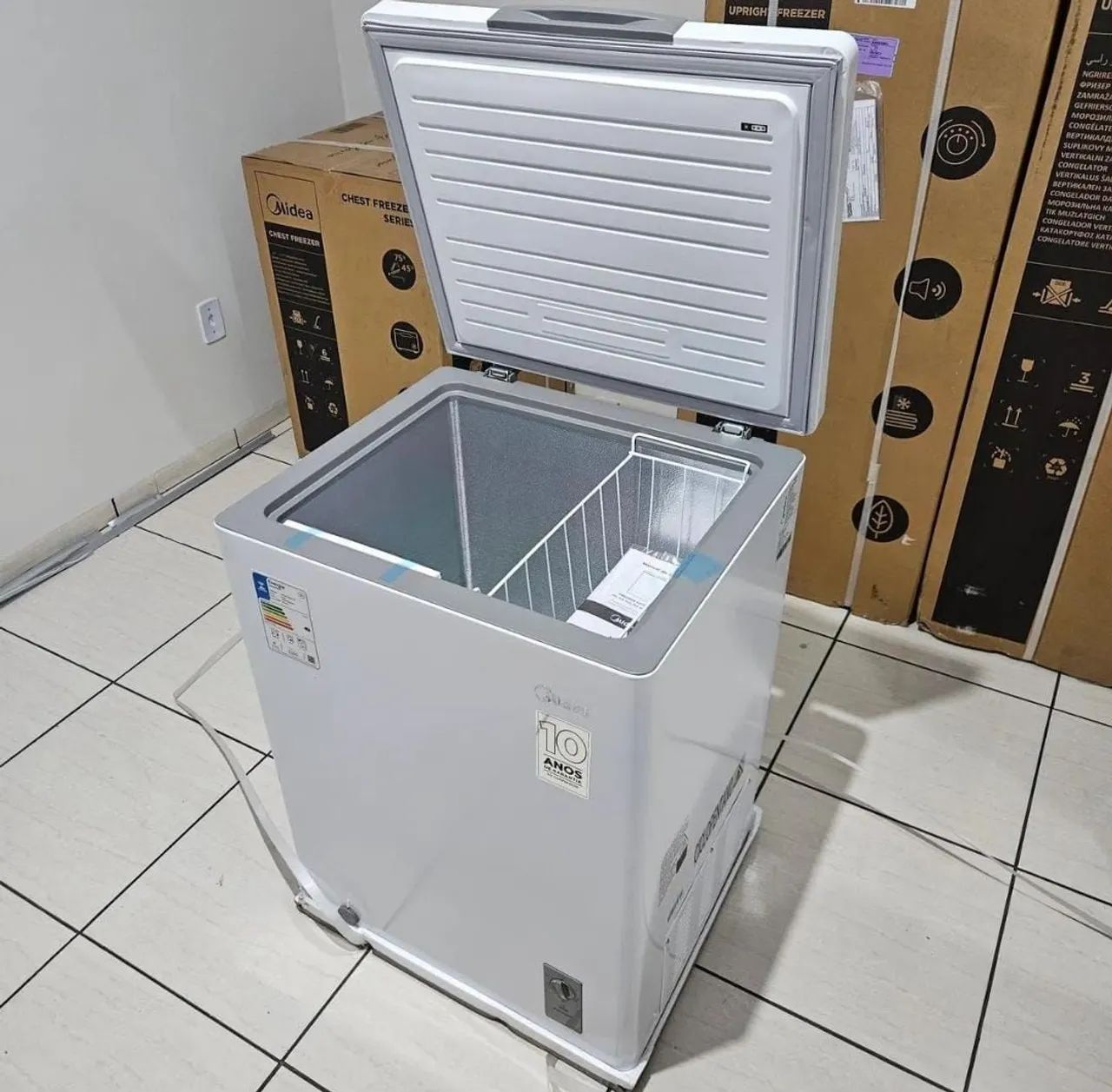 冷凍ML40 S10 PL15 Freezer Horizontal Midea 198 litros 10 Anos de Garantia