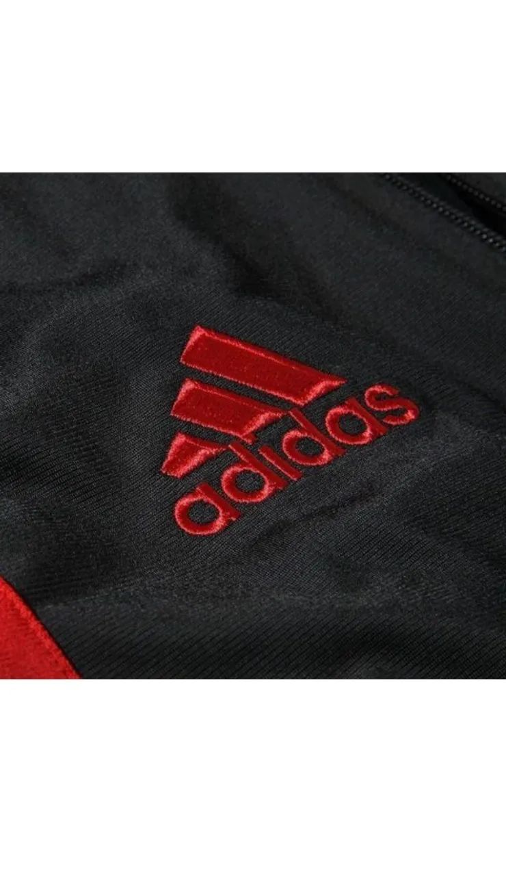 Conjunto Adidas AC Milan - Preto com Vermelho - Foto 4