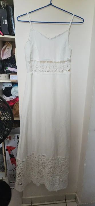 Vestido Branco com Renda
