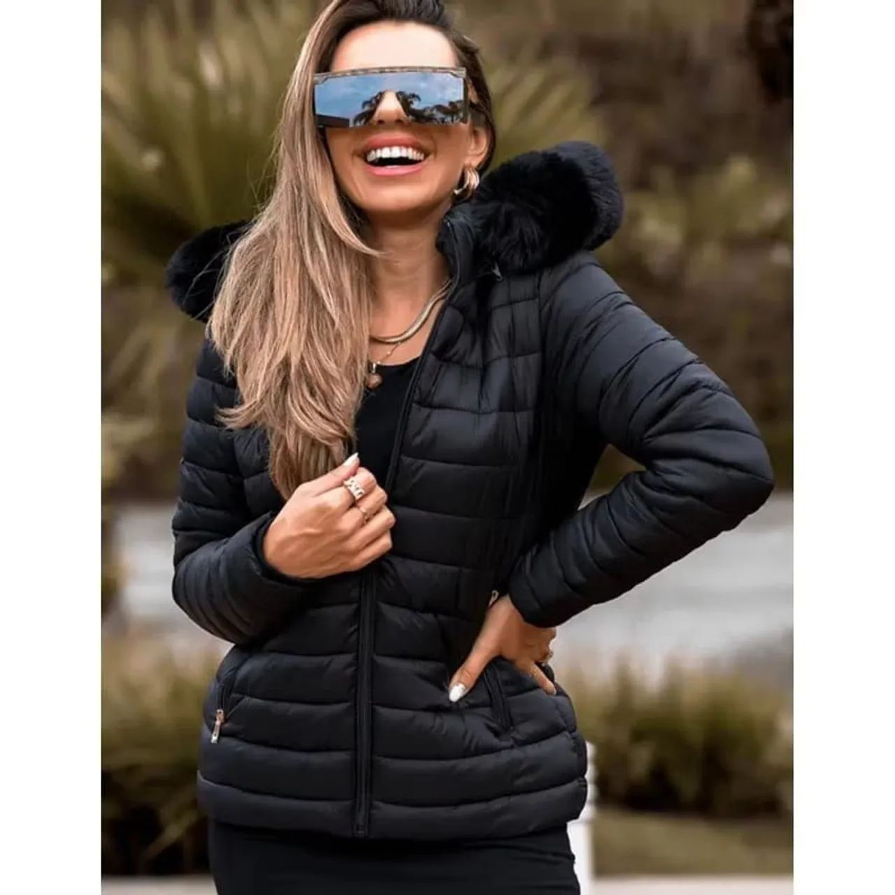 Jaqueta feminina com forro de inverno - Foto 2