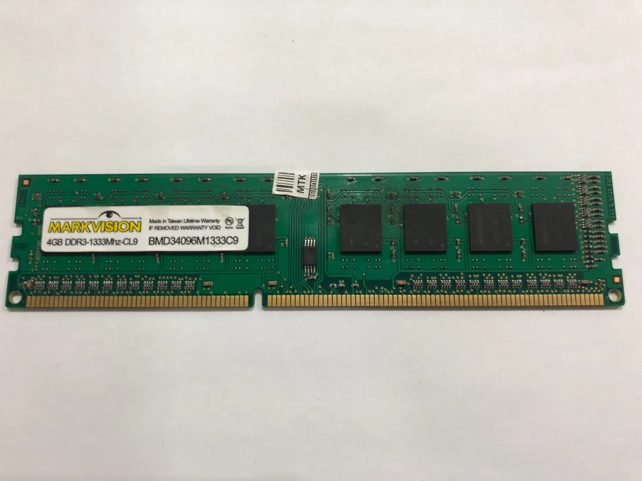 Memória RAM Markvision 4GB DDR3 1333MHz seminovo