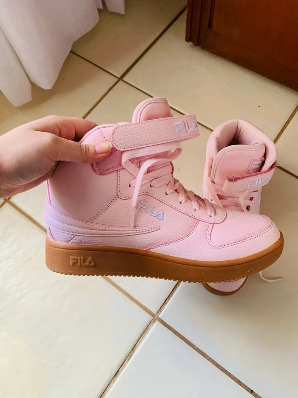 Tênis Fila High Top Gum Rosa - NOVO ORIGINAL 
