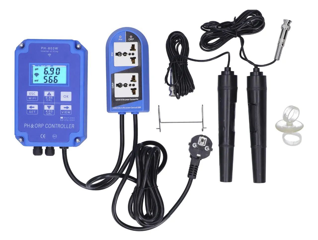 Controlador De Ph 803w Orp Acidez Alcalinidade Qualidade água 