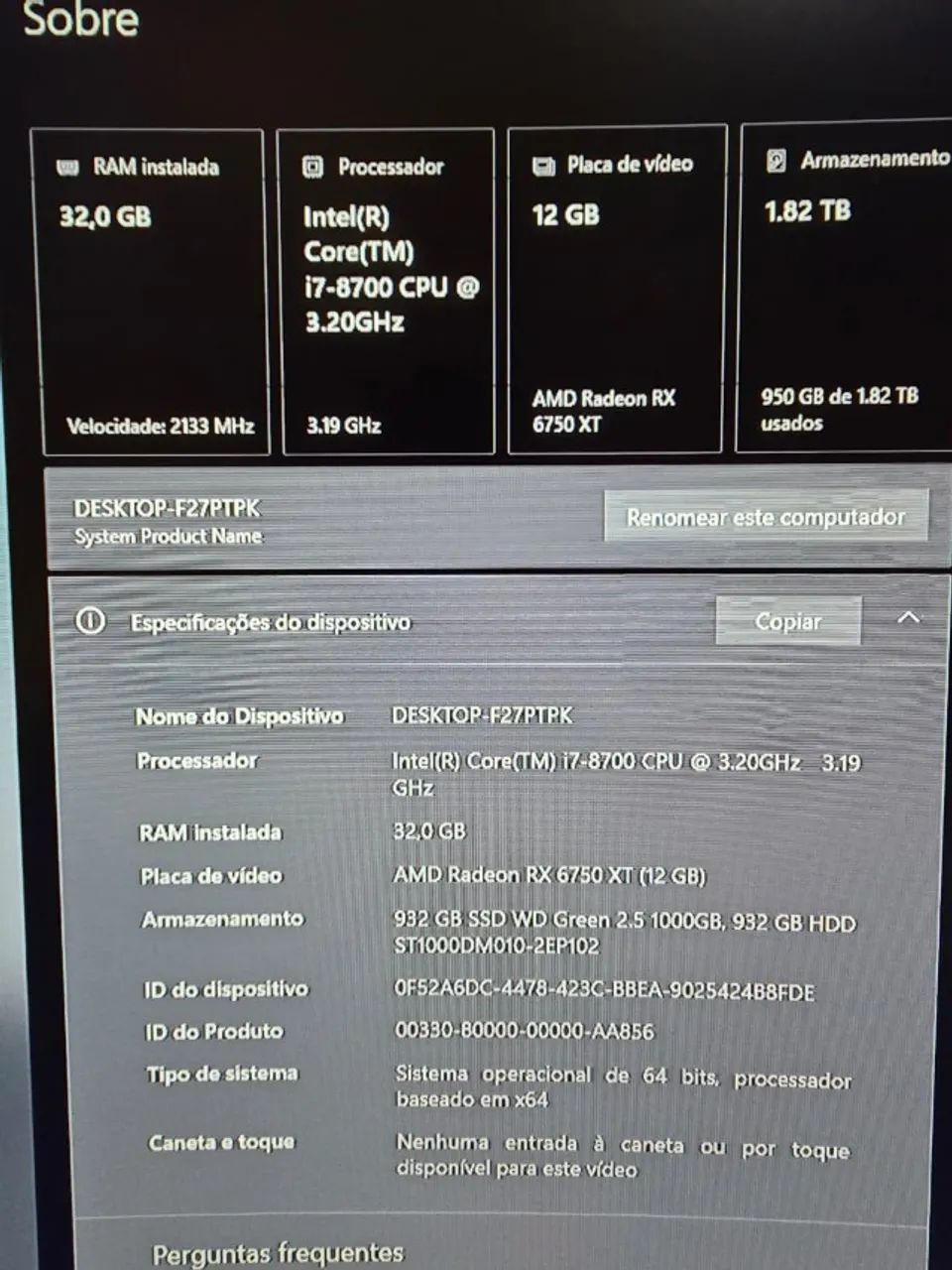 Kit Upgrade Intel i7-8700 + Placa-Mãe ASUS TUF B360M + 32GB RAM - Foto 4
